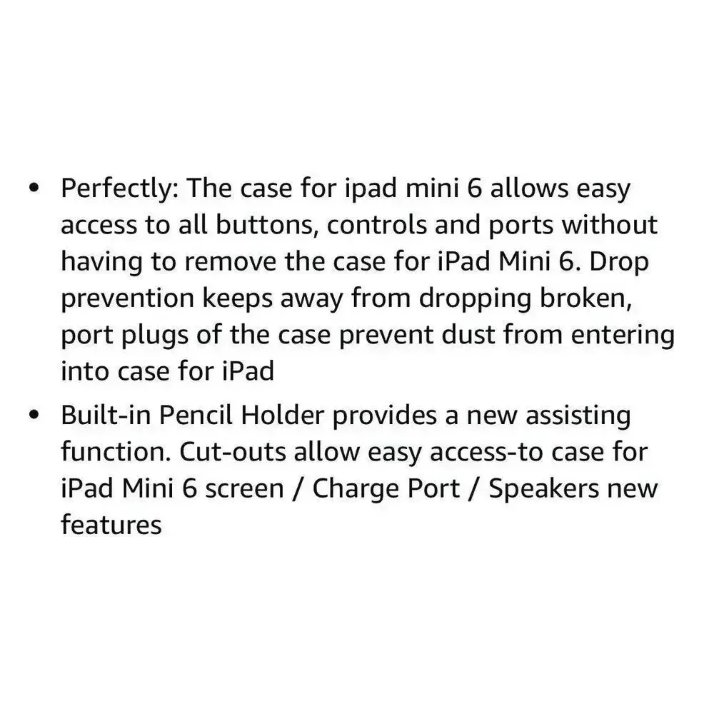 Kickstand Case for iPad Mini‎ 6 8.3'' 2021 Screen Protector Pencil Holder Strap